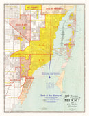 Vintage Map of Miami, Florida 1926