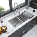 Modern Double Bowl Undermount Kitchen Sink 50 / 50 Design Stainless Steel by HouseOfZazla