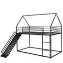 Twin Over Twin House Bunk Bed With Ladder And Slide by Unique Piece Furniture