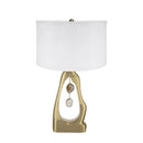 Geode-Inspired Gold Aluminum Table Lamp by HouseOfZazla