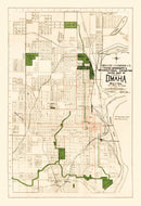 Vintage Map of Omaha, Nebraska 1898