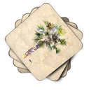 Palm Tree Foam Coasters Set of 4 Cup Coasters for Indoor Outdoor, Tabletop Protection, Anti Slip, Mouse pad Material