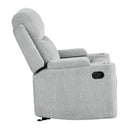 Galya - Motion Glider Recliner - Light Gray Chenille by Unique Piece Furniture
