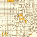 Vintage Map of Tampa, Florida 1947