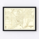 Vintage Map of Tampa, Florida 1913