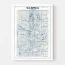 Vintage Map of Tulsa, Oklahoma 1913