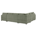 Oversized Sectional U-Shaped Sofa With Chaise Lounge And Three Soft Throw Pillows