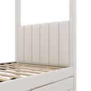 Upholstery Canopy Platform Bed With Trundle And Three Storage Drawers by HouseOfZazla