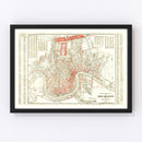 Vintage Map of New Orleans, Louisiana 1925