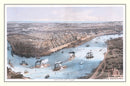 Vintage Map of New Orleans, Louisiana 1855
