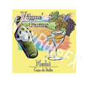 Merlot Wine Bottle Single Self Adhesive Label - License and Royalty Free for Film Use