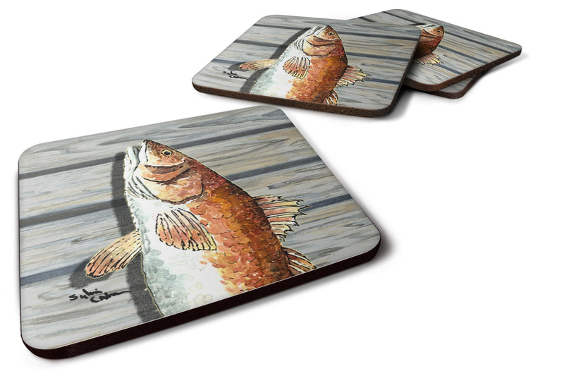 Set of 4 Red Fish Foam Coasters