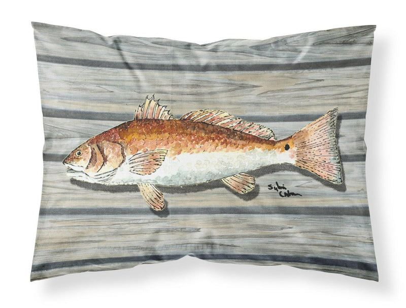 Red Fish Moisture wicking Fabric standard pillowcase