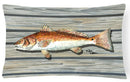 Red Fish Decorative Throw Pillow 12x16 Indoor Outdoor Accent Cushion, Fabric Cover with Insert for Sofa, Bed, Porch & Living Room