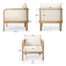 Set of 2 Outdoor Acacia Wood Patio Club Chairs by HouseOfZazla