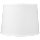 14"W x 10"H White Linen Drum Lampshade
