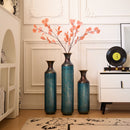 Modern Droplet Shaped Floor Vase Set, 3 Piece Home Decor