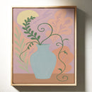 Twilight Leaves in a Pale Blue Vase