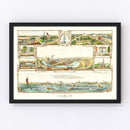Vintage Map of Cleveland, Ohio 1873
