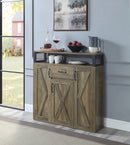 Abiram Server in Rustic Oak Finish
