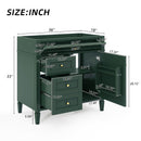 Bathroom Vanity With 2 Drawers And Tip-Out Drawer, Storage Cabinet by HouseOfZazla