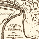 Vintage Map of Cleveland, Ohio 1937