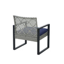 4 Piece Patio Furniture Set With Acacia Wood Table Top And Cushions by HouseOfZazla
