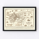 Vintage Map of Cleveland, Ohio 1937