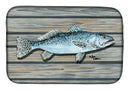 Fish Speckled Trout Dish Drying Mat Absorbent Dish Drying Mat Pad for Kitchen Counter Dish Drainer Mat for Countertop, 14 x 21", Multicolor