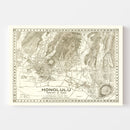 Vintage Map of Honolulu, Hawaii 1922