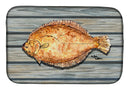 Fish Flounder Dish Drying Mat Absorbent Dish Drying Mat Pad for Kitchen Counter Dish Drainer Mat for Countertop, 14 x 21", Multicolor