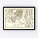 Vintage Map of Honolulu, Hawaii 1922