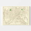 Vintage Map of St. Paul, Minnesota 1896