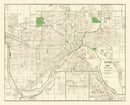 Vintage Map of St. Paul, Minnesota 1896