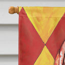 Hot Peppers Fleur de Lis House Flag 28x40 Porch Sleeve Pole Decorative Outside Yard Banner Artwork Wall Hanging, Polyester
