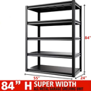 Heavy Duty Metal Garage Shelving Rack 2000lbs 4/5/6-Tier Steel Shelf 60"/72"/84" by 2Dropme