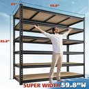 Heavy Duty Metal Garage Shelving Rack 2000lbs 4/5/6-Tier Steel Shelf 60"/72"/84" by 2Dropme