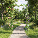 Garden Arbor with Bird Feeding Station 84 Inch Black by LJGDeals
