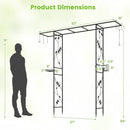 Garden Arbor with Bird Feeding Station 84 Inch Black by DirectDeals