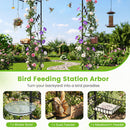 Garden Arbor with Bird Feeding Station 84 Inch Black by DirectDeals