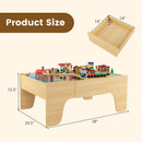 84-Piece Wooden Train and Activity Table with Reversible Top for Learning and Play by LJGDeals