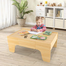 84-Piece Wooden Train and Activity Table with Reversible Top for Learning and Play by LJGDeals