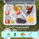 84 Quart Wheeled Cooler with Pull Handle by DirectDeals