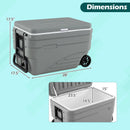 84 Quart Wheeled Cooler with Pull Handle by LJGDeals