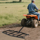 84 inch Wide Driveway Drag Tow Behind Landscape Leveling Rake with Reinforced Bars-Black by LJGDeals