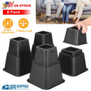 8Pcs Furniture Risers 500kg 1100lbs Capacity Bed Lifters Adjustable Couch Table Chair Risers
