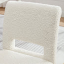 Accent Chairs Set of 2, Boucle Chairs with Solid Woood, Upholstered Dining Chairs for Living Room, Kitchen, Bedroom, Beauty Room,Dining room-Cream