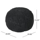 Bordeaux - Knitted Round Pouf by HouseOfZazla