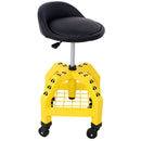 Pneumatic 360 Degree Swivel Stool, Mechanics Rolling Creeper Seat, Heavy Duty Rolling Mechanics Stool, Shop Stool With Casters