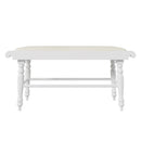 6-peice Dining Set with Turned Legs, Kitchen Table Set with Upholstered Dining Chairs and Bench,Retro Style, White